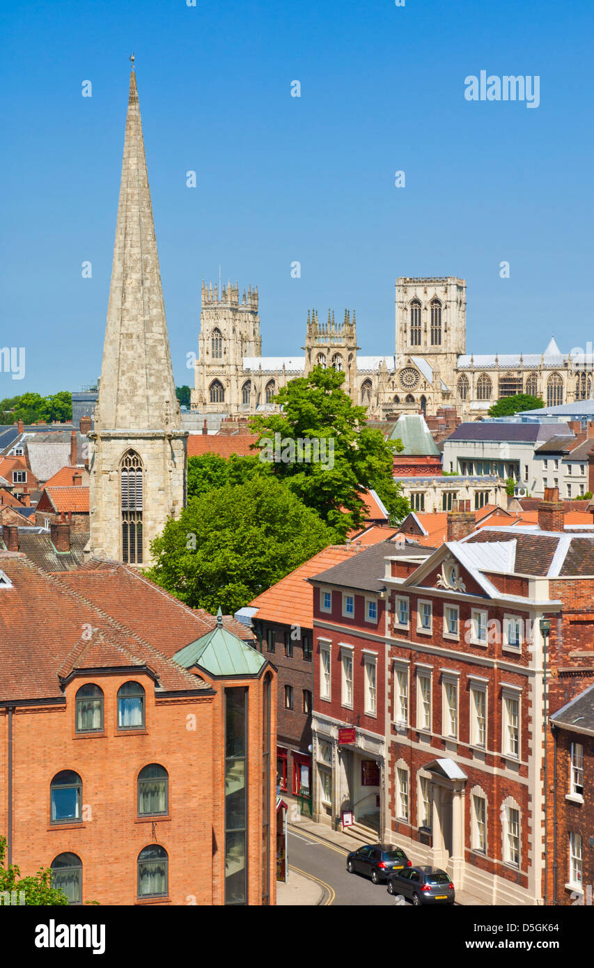 York Minster, la flèche de l'église St Mary, York, Yorkshire, England, GB, le Royaume-Uni, l'Union européenne, de l'Europe Banque D'Images