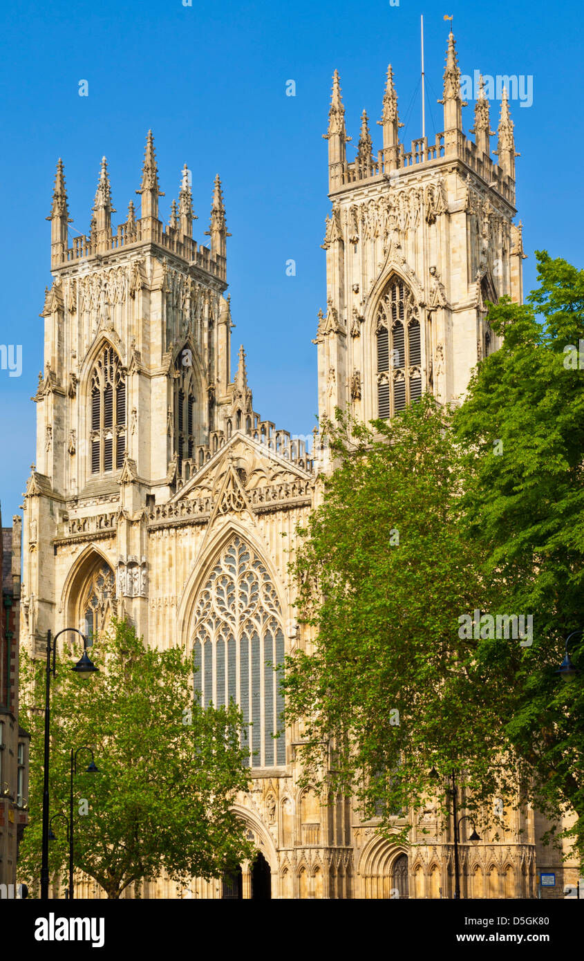 York Minster, la cathédrale gothique, la ville de York, Yorkshire, England, UK, FR, EU, Europe Banque D'Images