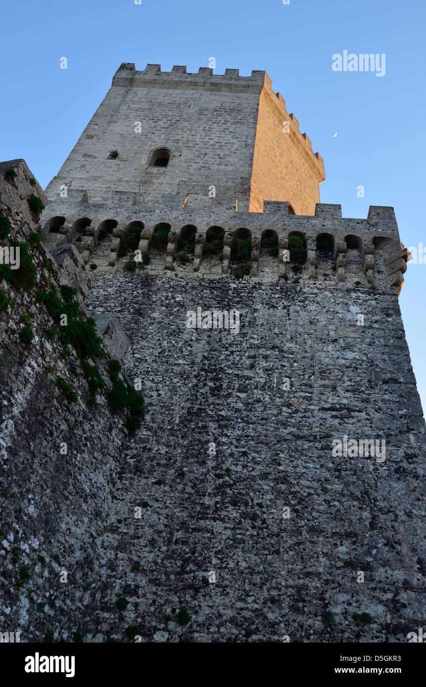 Dans le château du Balio, village historique d'Erice, Italie. Banque D'Images