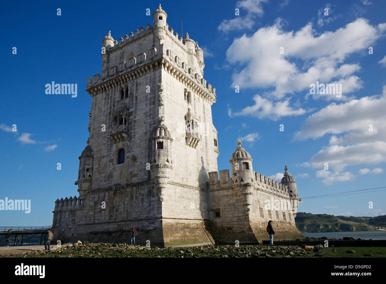 La Torre de Belem (Balem Tower), est l'un des sites les plus célèbres de Lisbonne. Banque D'Images