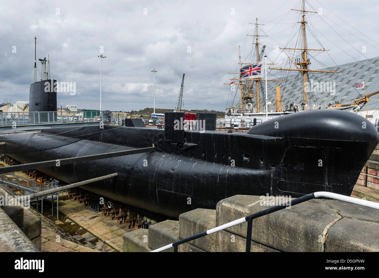 Le HMS Ocelot au Chatham Historic Dockyard. Banque D'Images