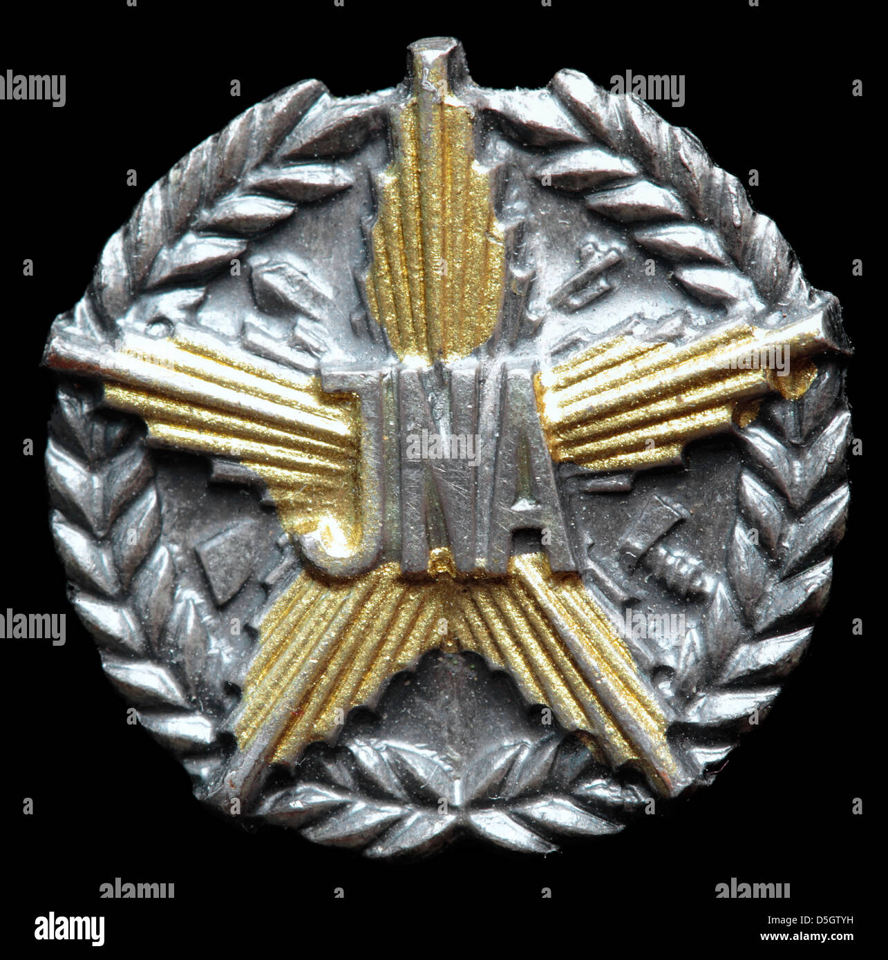 L'armée (Jugoslavian Jugoslavenska Narodna Armija) pin's badge, Yougoslavie Banque D'Images