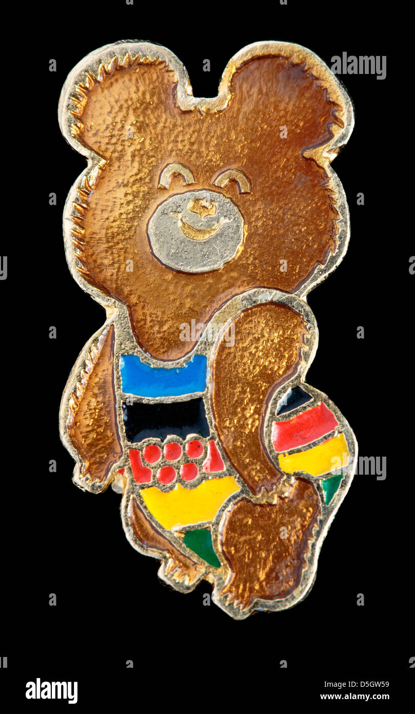 Mascotte Vintage Micha Des Jeux Olympiques De Moscou 1980 - Excellent état - Collection Souvenir