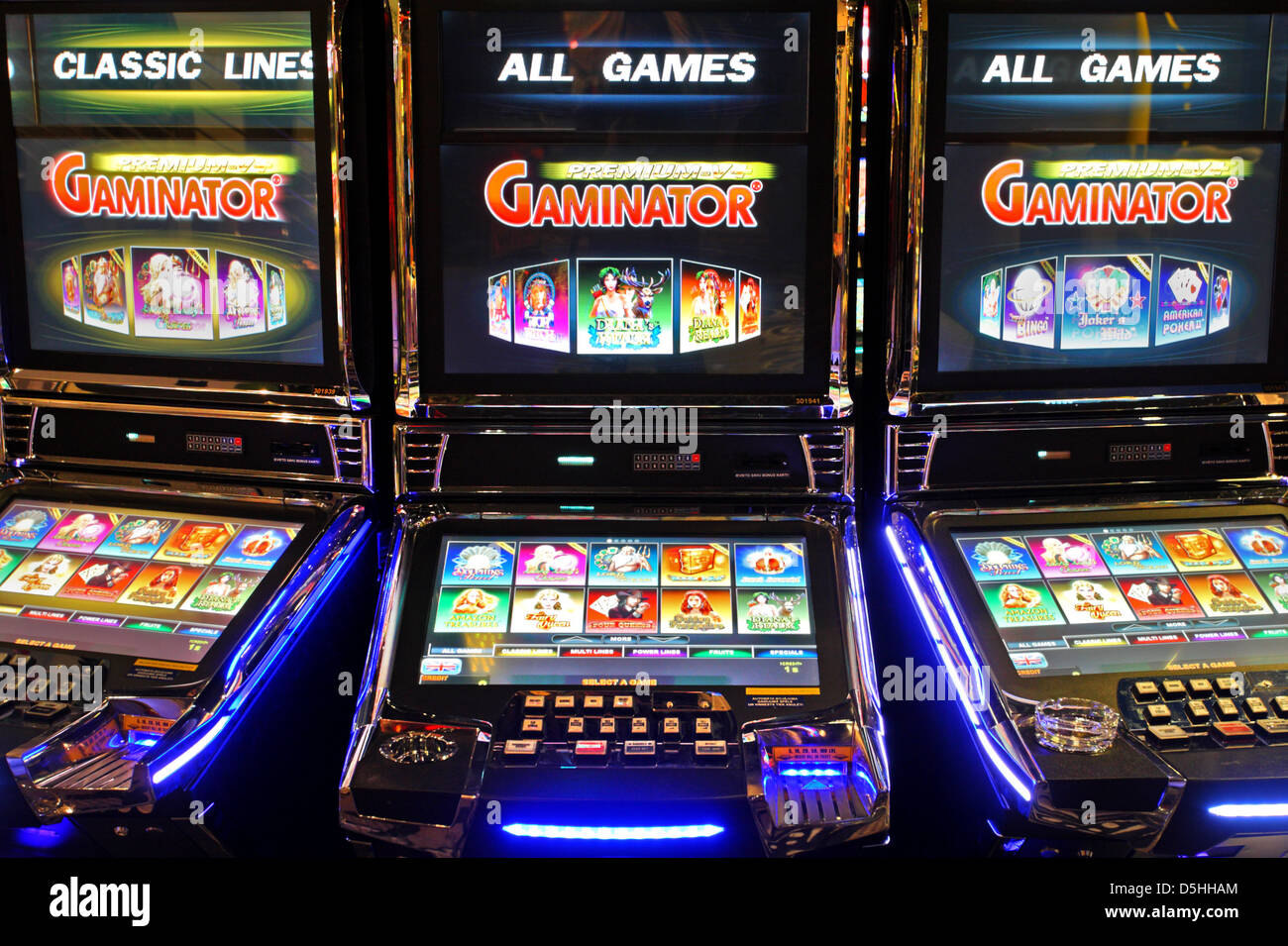 Casino olympique, machines de jeu à Riga, en Lettonie, en Europe Banque D'Images