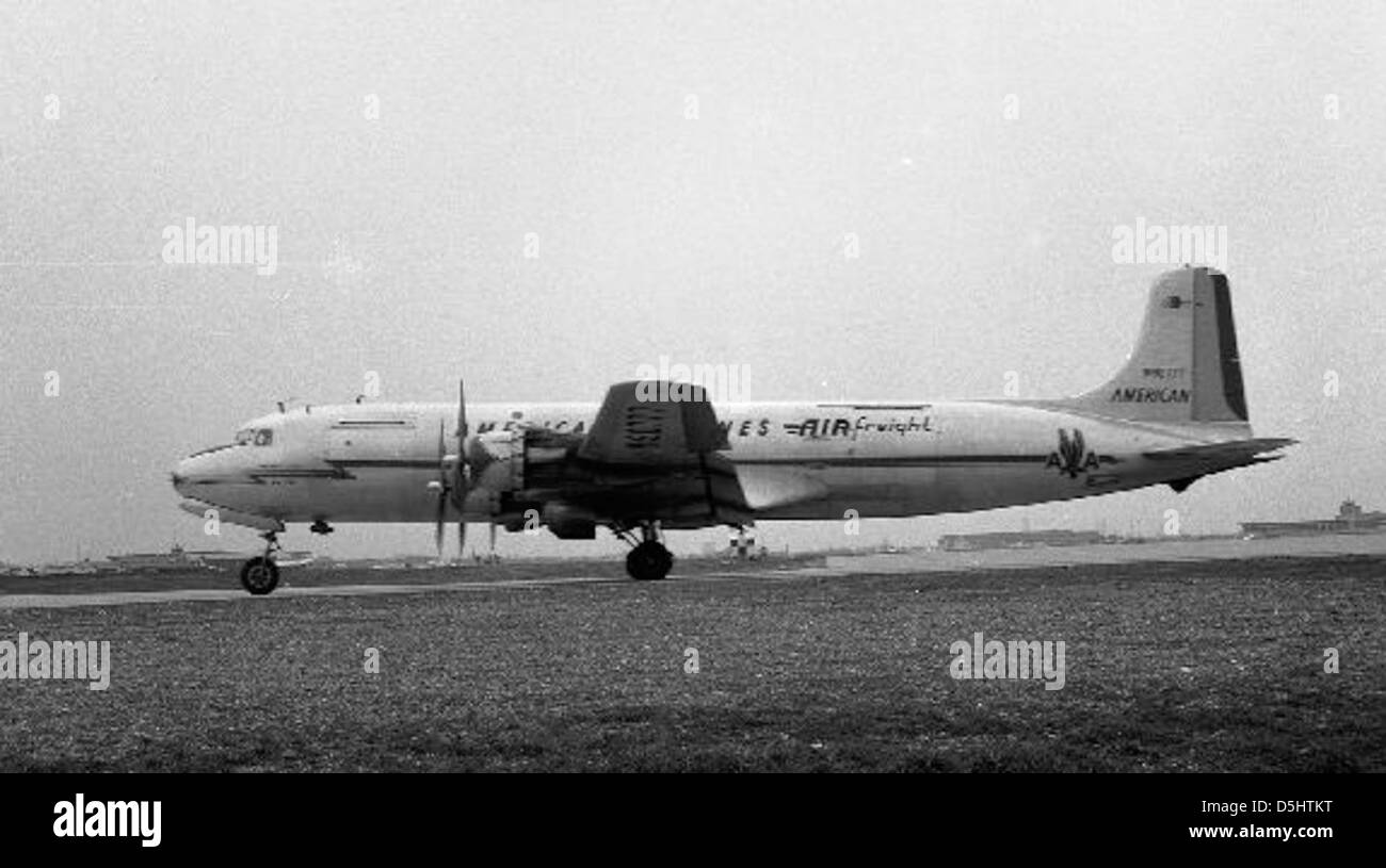 Douglas DC-6, N50777, American AL, 16Mar58 Banque D'Images