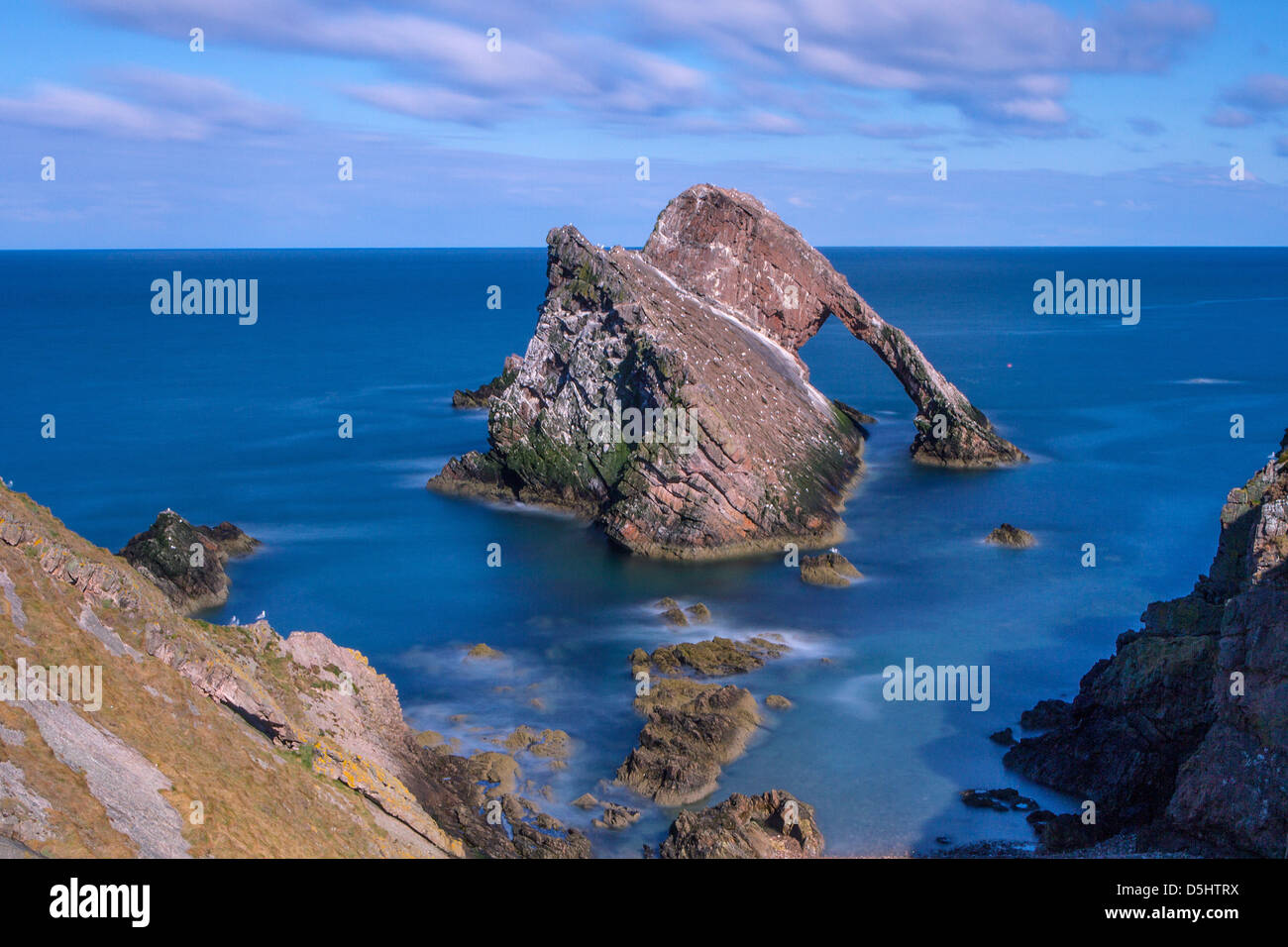 Dans Portnockie Bowfiddle Abderdeensire rock, Banque D'Images
