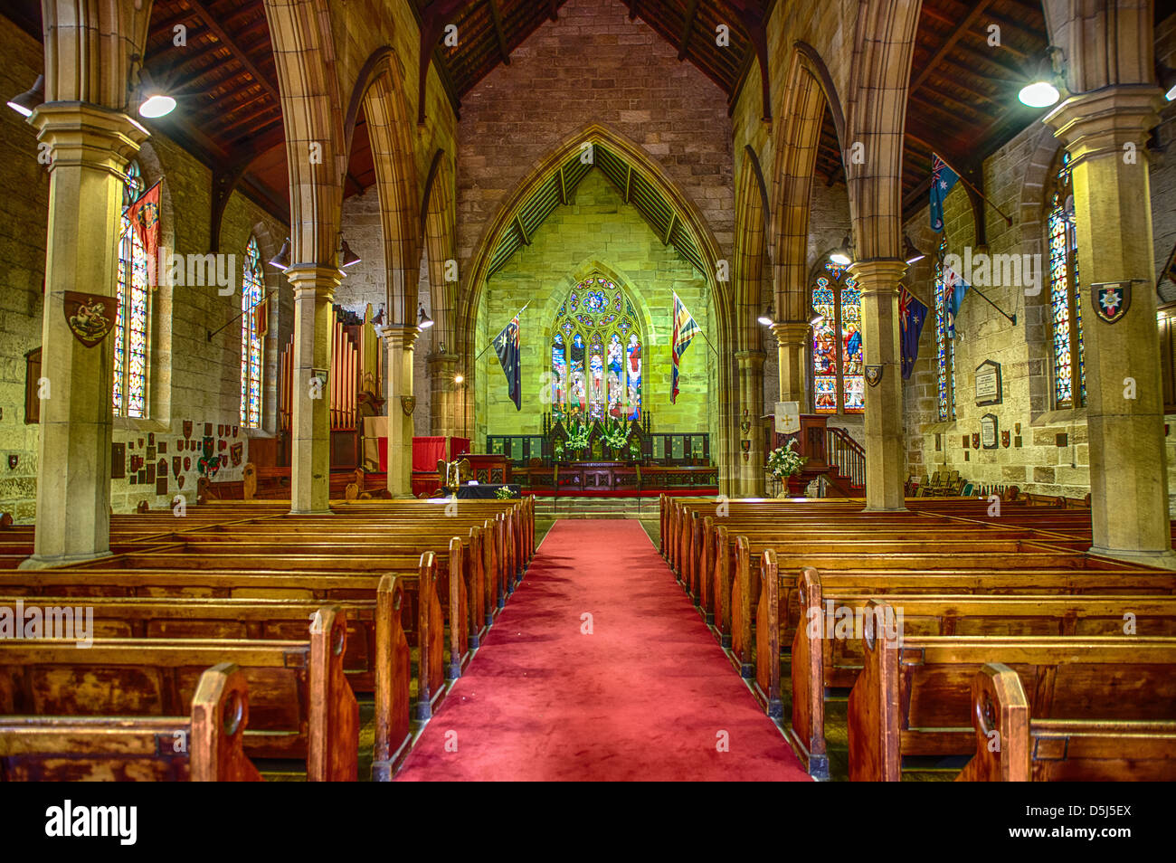 Nommé officiellement l'église de la Sainte Trinité, il a été populairement connu comme l'église de garnison Millers Point, Sydney. Banque D'Images