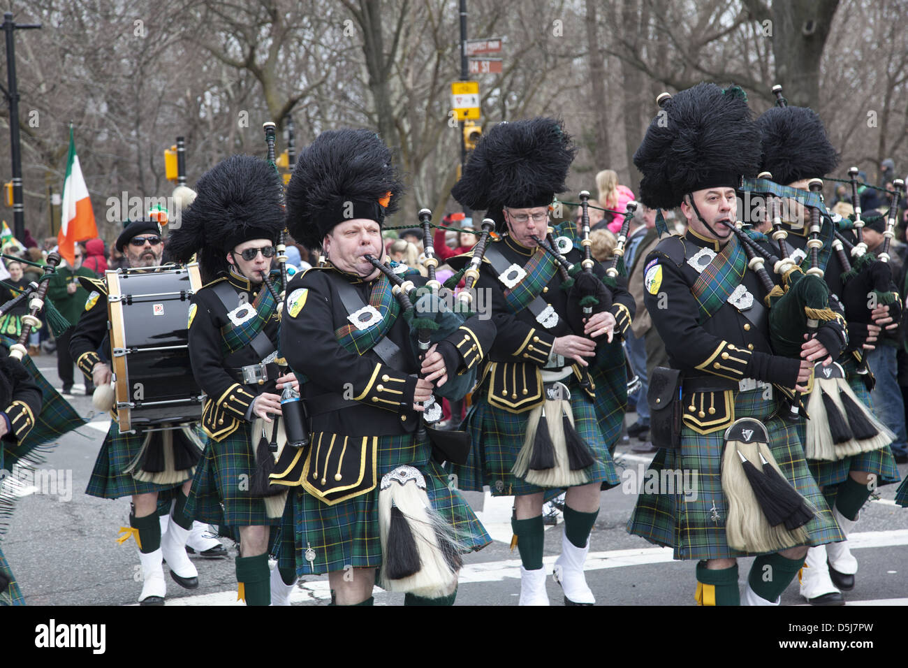 Le défilé annuel en irlandais de Park Slope, Brooklyn, NY cette année a été célébré le Saint Patrick's Day, le 17 mars. Banque D'Images