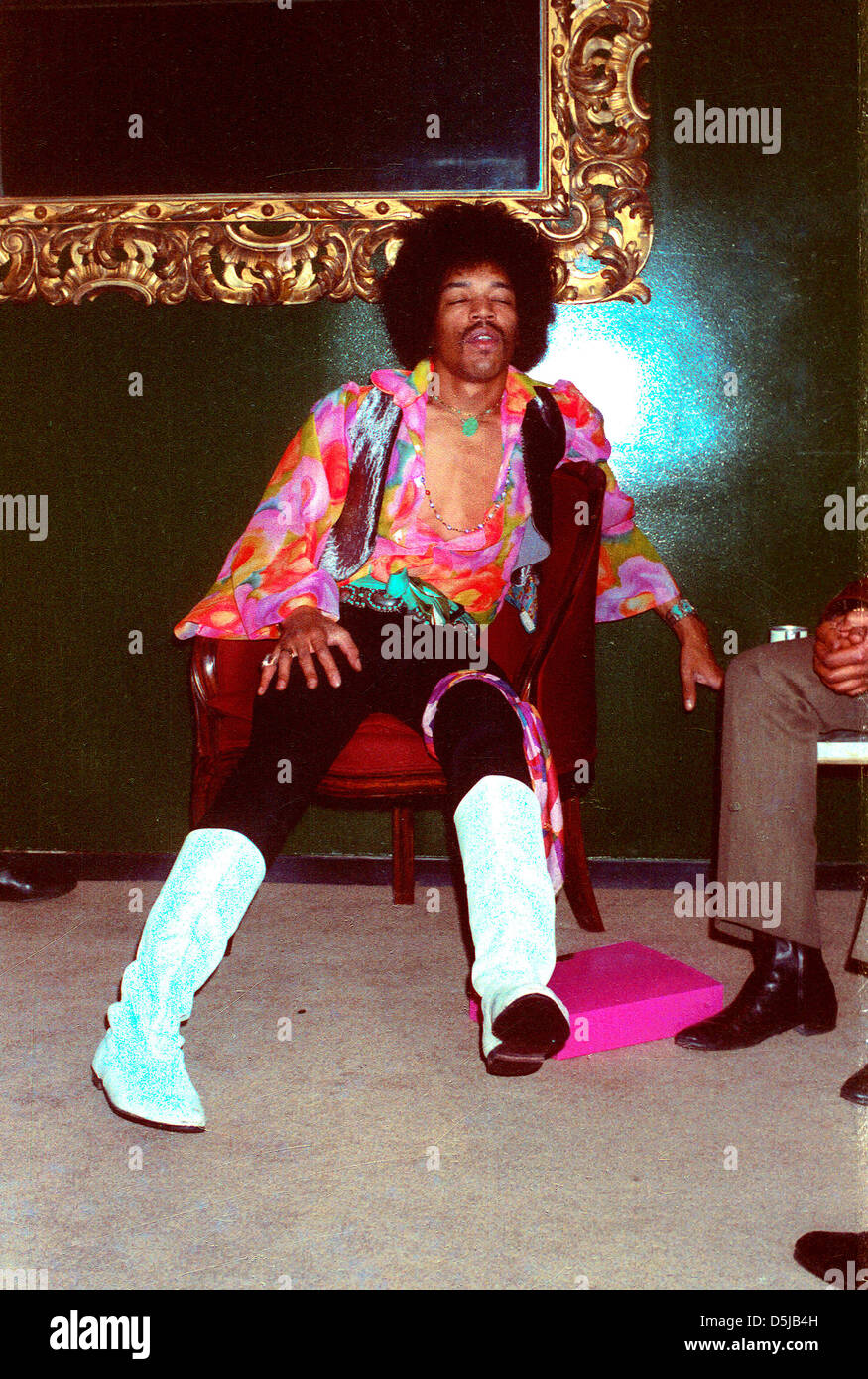 JIMI Hendrix (1942-1970) musicien rock américain vers 1968. Photo Jeffrey Mayer Banque D'Images