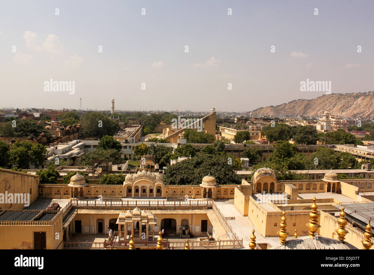 Long View de l'Inde Rajasthan Jaipur Jantar Mantar Banque D'Images