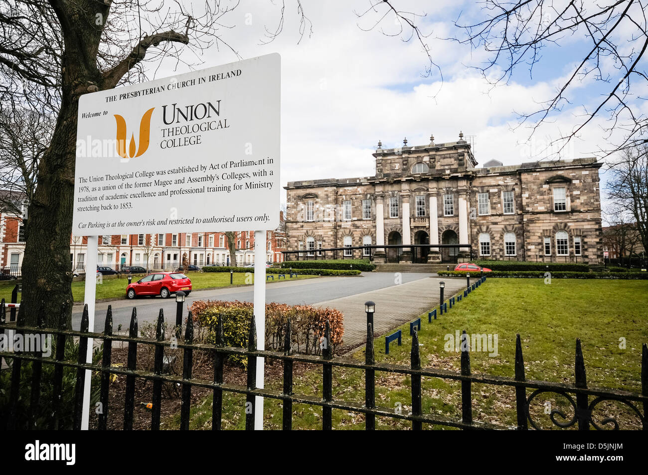 Union Theological College, le collège de l'Église presbytérienne d'Irlande. Banque D'Images