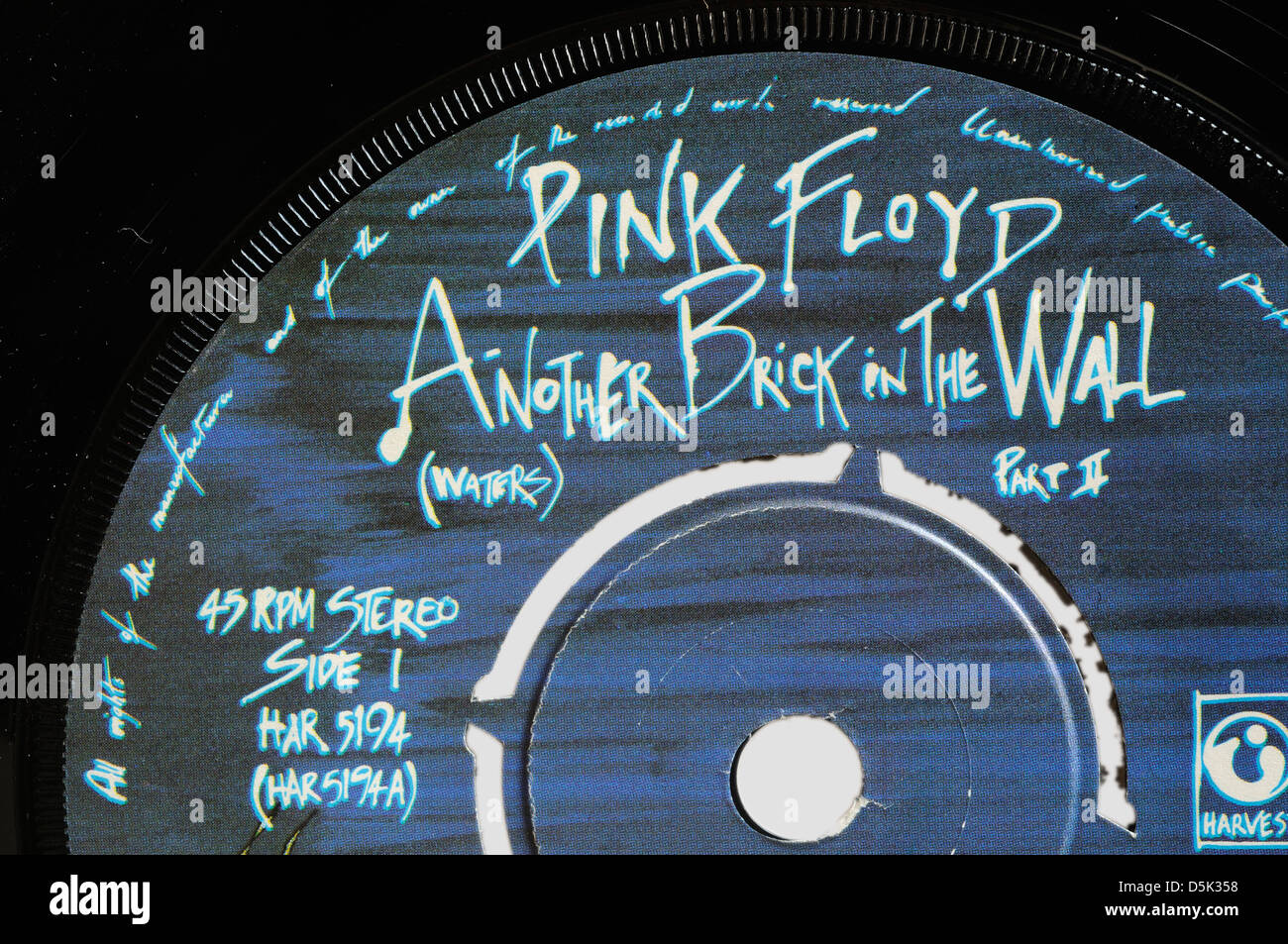 Pink Floyd une autre brique dans le mur 7' seule Banque D'Images