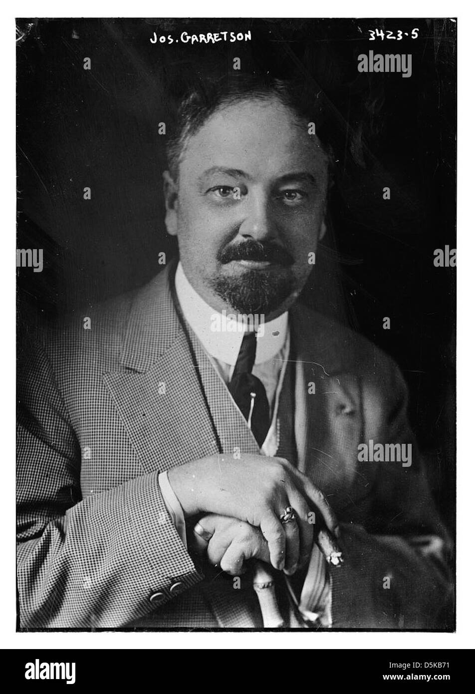 Un portrait de Jos. Garretson, un individu capturé sur une photographie par la Bibliothèque du Congrès, représentant une personnalité notable dans l'histoire américaine. Banque D'Images