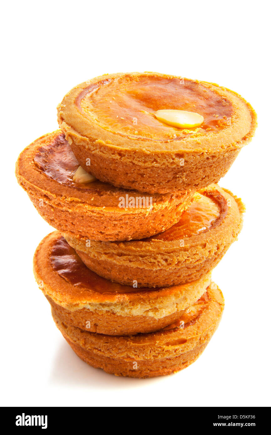 Gâteaux à la pile d'isolated over white Banque D'Images