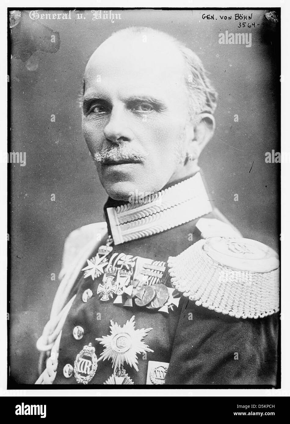 Cette image montre le général von Bohn, un personnage militaire historique de Bavière, capturé au début du XXe siècle, montrant son uniforme militaire et sa posture. Banque D'Images