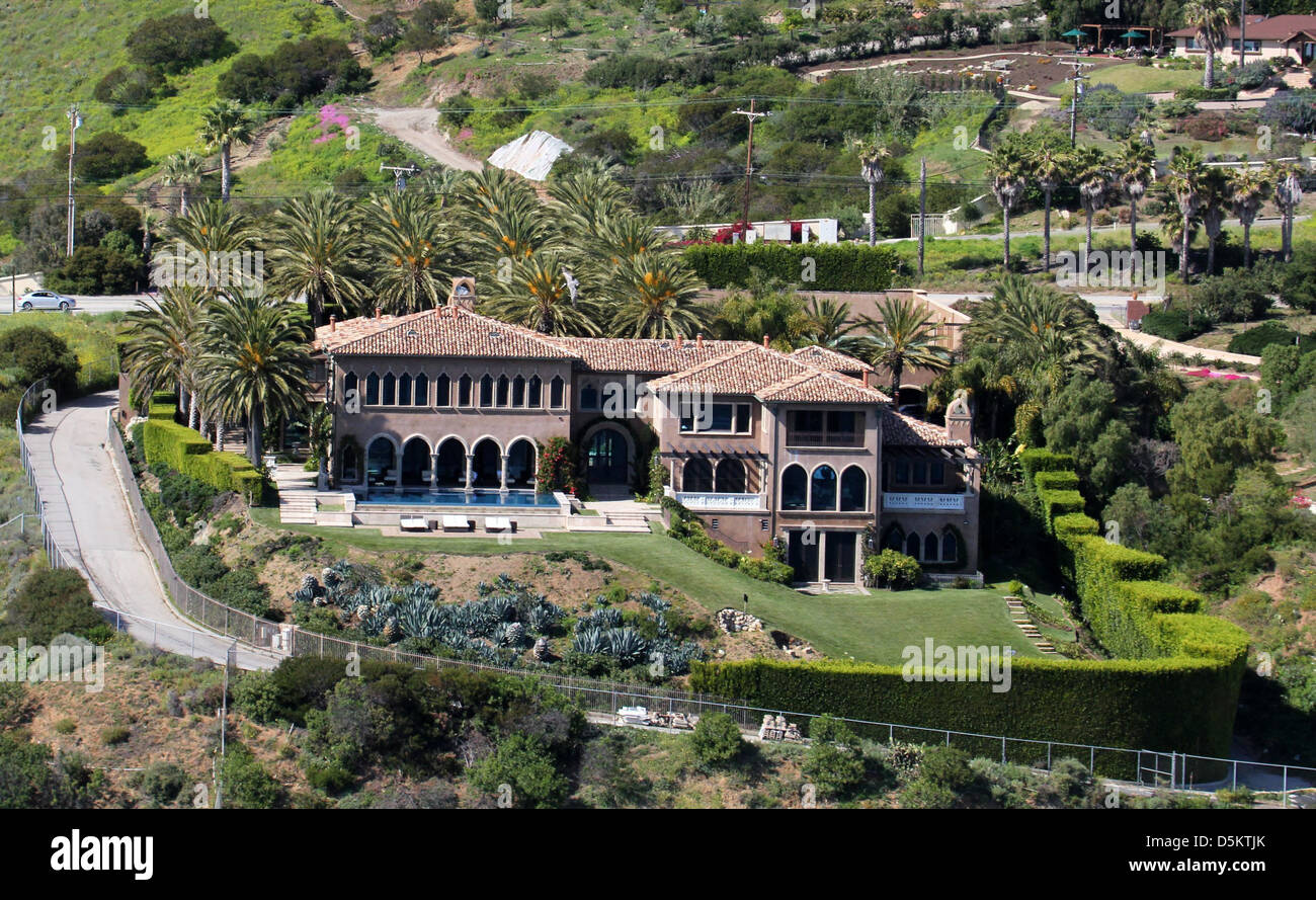 Vue aérienne de Cher 's home à Malibu. Los Angeles, Californa Photo ...