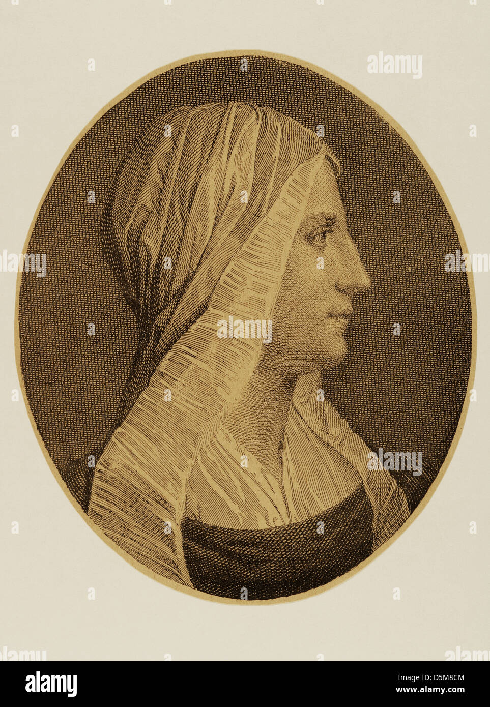 Vittoria Colonna (1490-1547). Marquise de Pescara. Poète de la Renaissance italienne. Dans la Péninsule Ibérique gravure Illustration, 1885. Banque D'Images