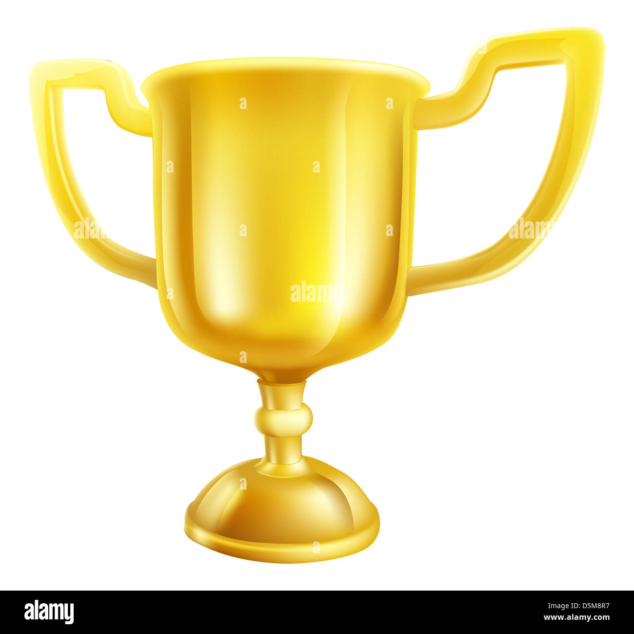Une illustration d'une première place gagnants or brillant trophy Banque D'Images