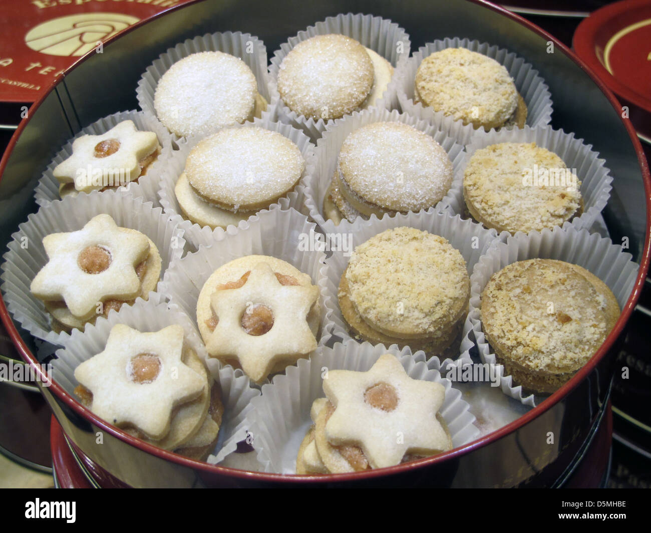 boîte de cookies Banque D'Images