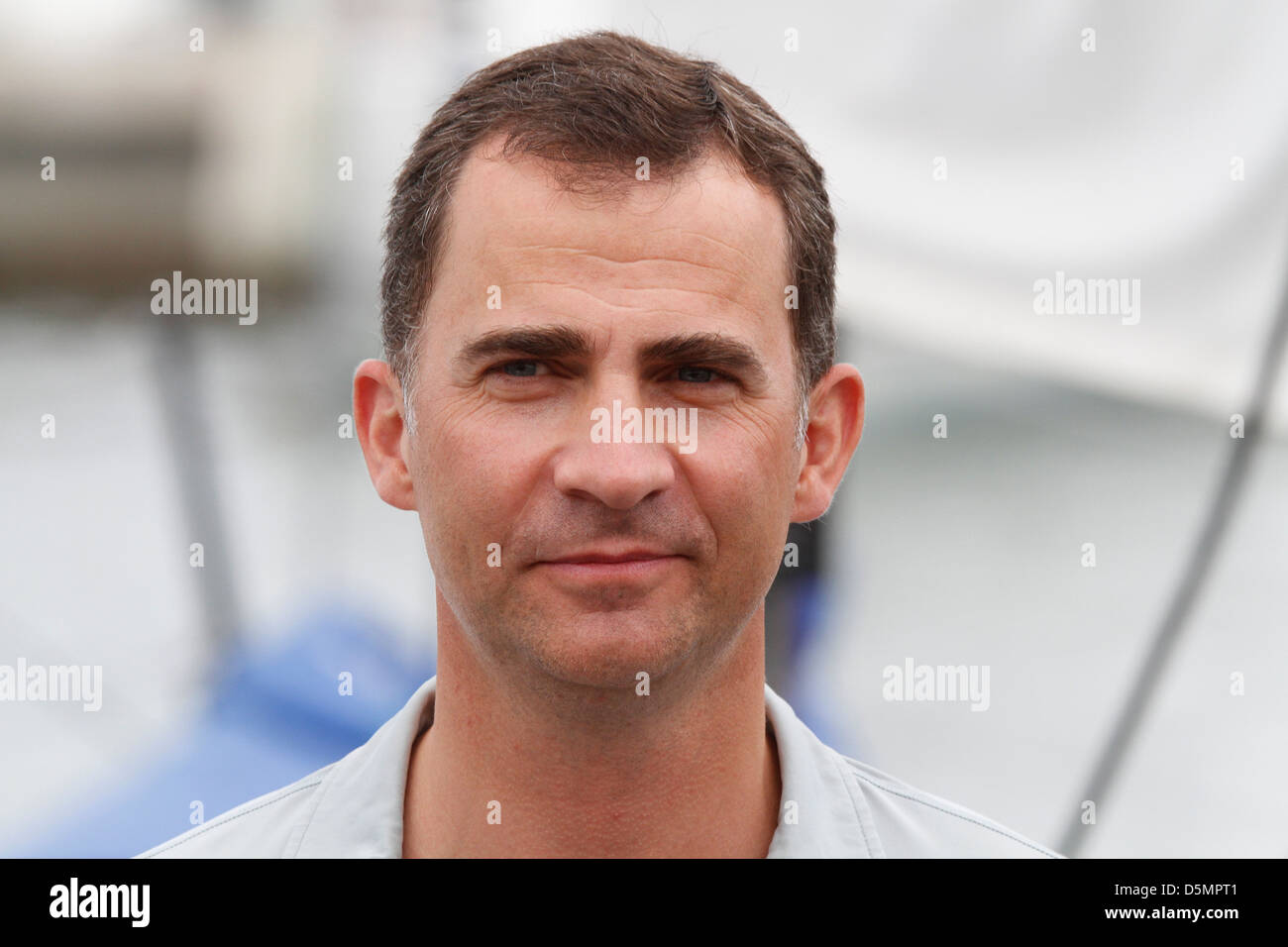 La couronne d'Espagne, Prince héritier Felipe sourit lors d'un événement tenu à l'île espagnole de Majorque Banque D'Images