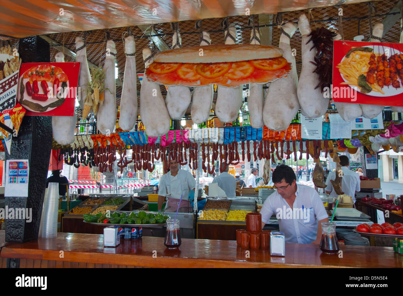 Food à Plaza de la Candelaria square centre ville de Santa Cruz Tenerife island les Îles Canaries Espagne Europe Banque D'Images