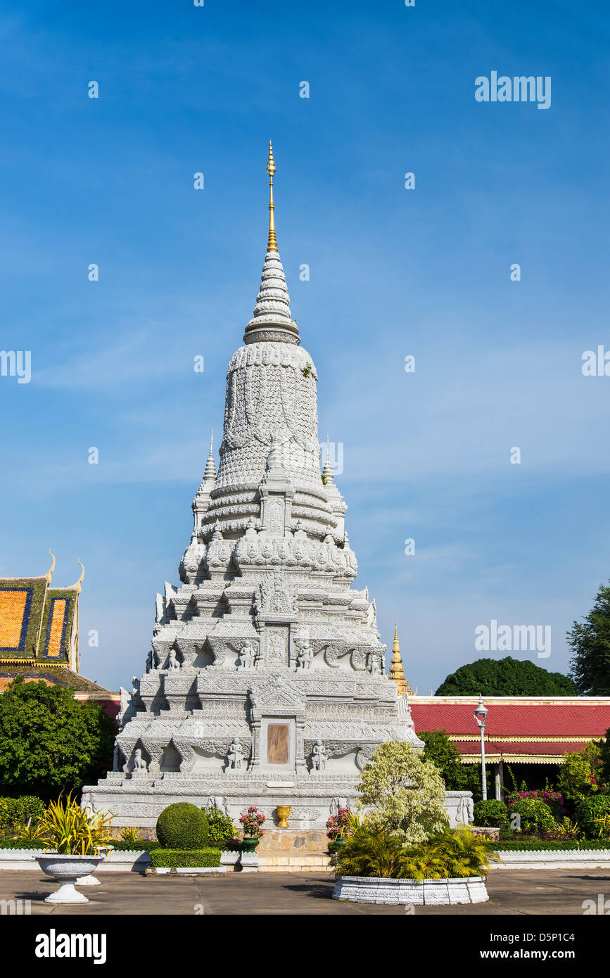 Pagode d'argent ou de Wat Preah Keo à Phnom Penh Banque D'Images