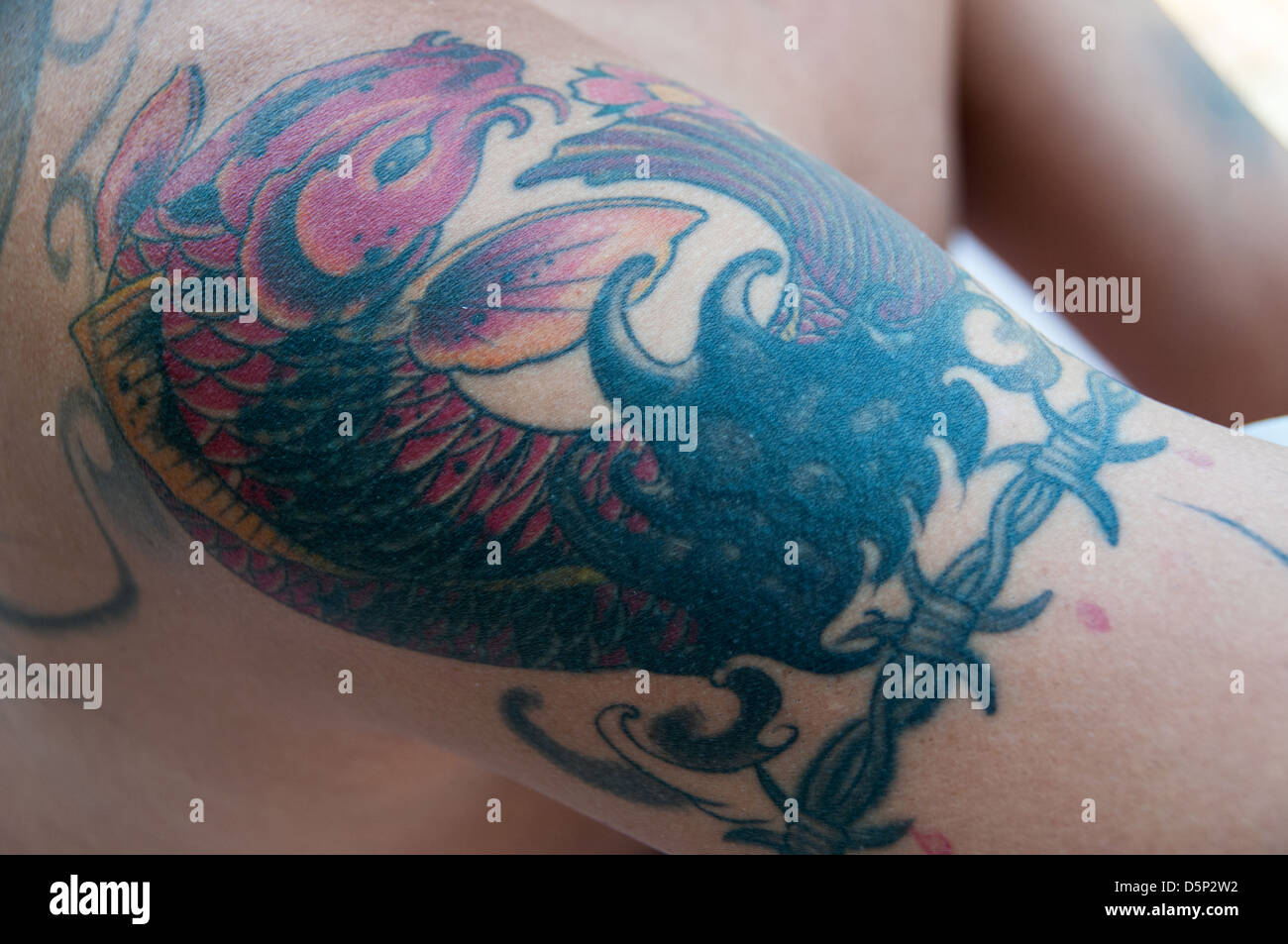 Tattoo on arm tattoos tattooed Banque de photographies et d'images à haute  résolution - Alamy