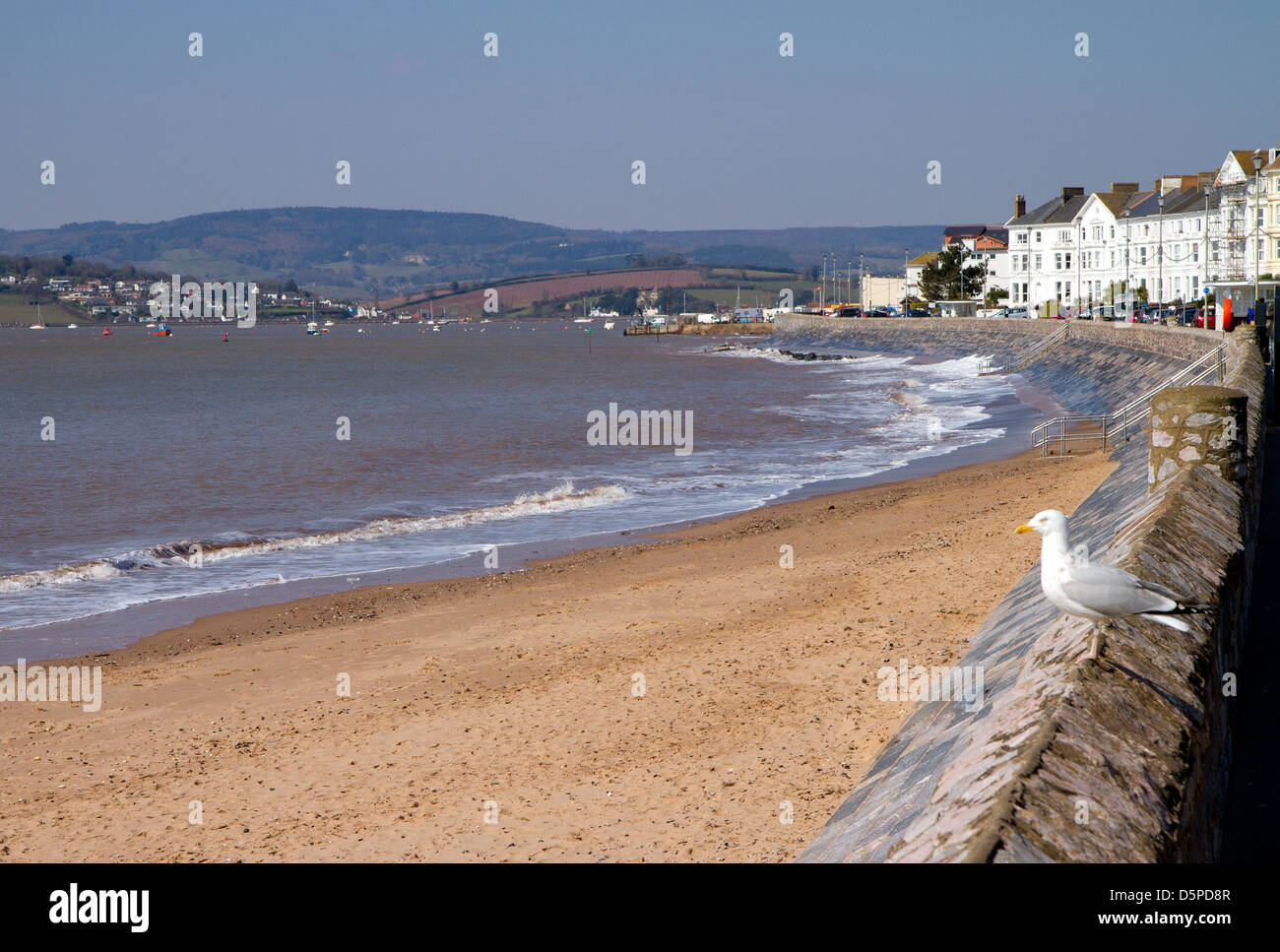 Exmouth Devon, Angleterre Royaume-uni plage et mer Banque D'Images