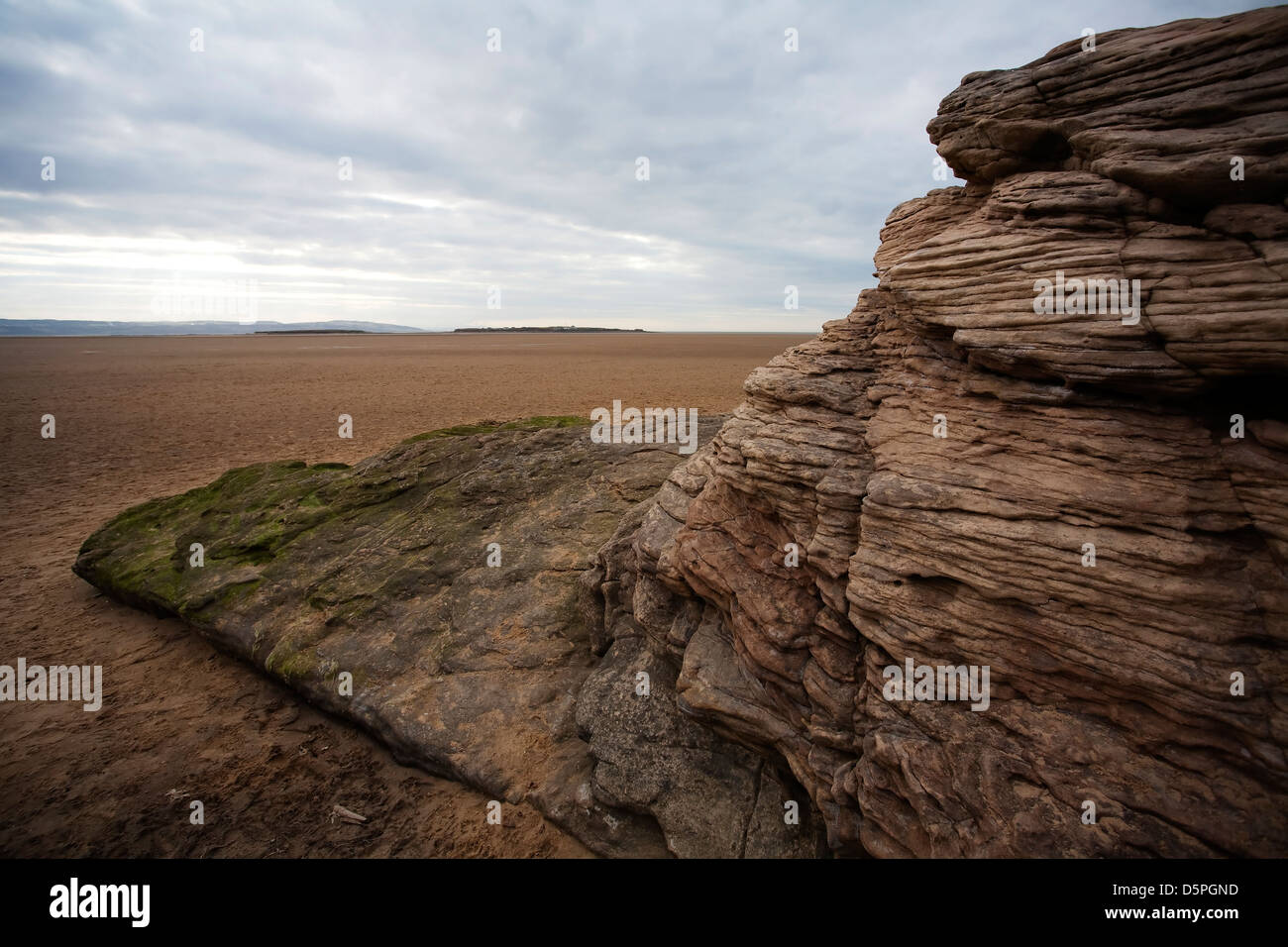 Stratifiées à Hoylake sur la Péninsule de Wirral, NW UK Banque D'Images