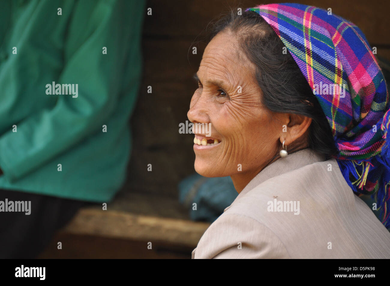 Portrait of a smiling woman, Laos Banque D'Images