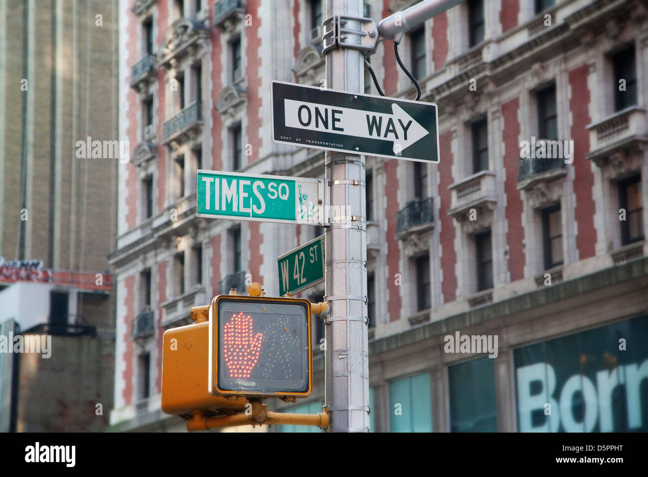 Times Square et la 42e Rue, New York. Banque D'Images