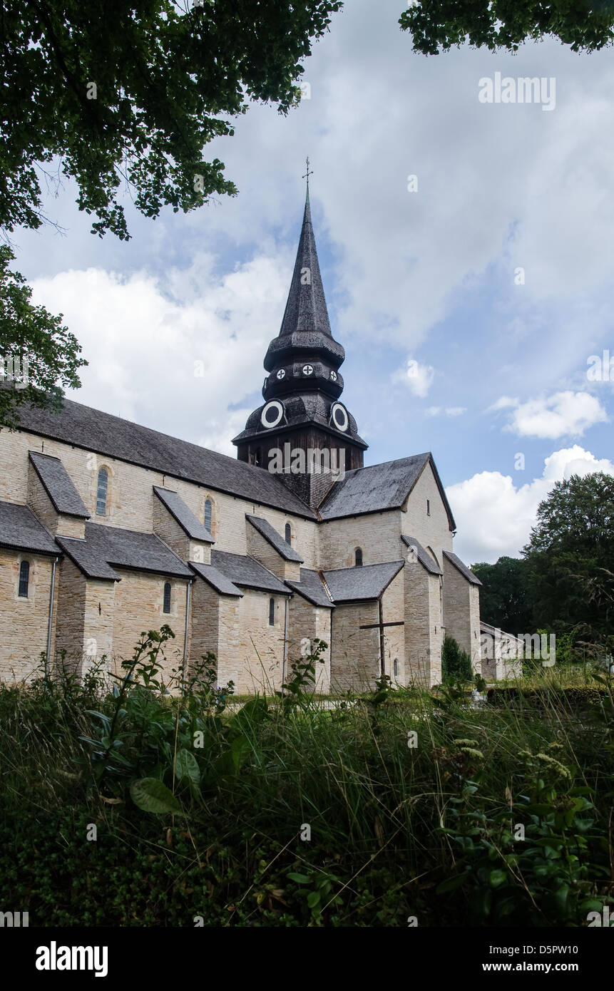 Église du Monastère Varnhem dans l'ouest de la Suède. Banque D'Images