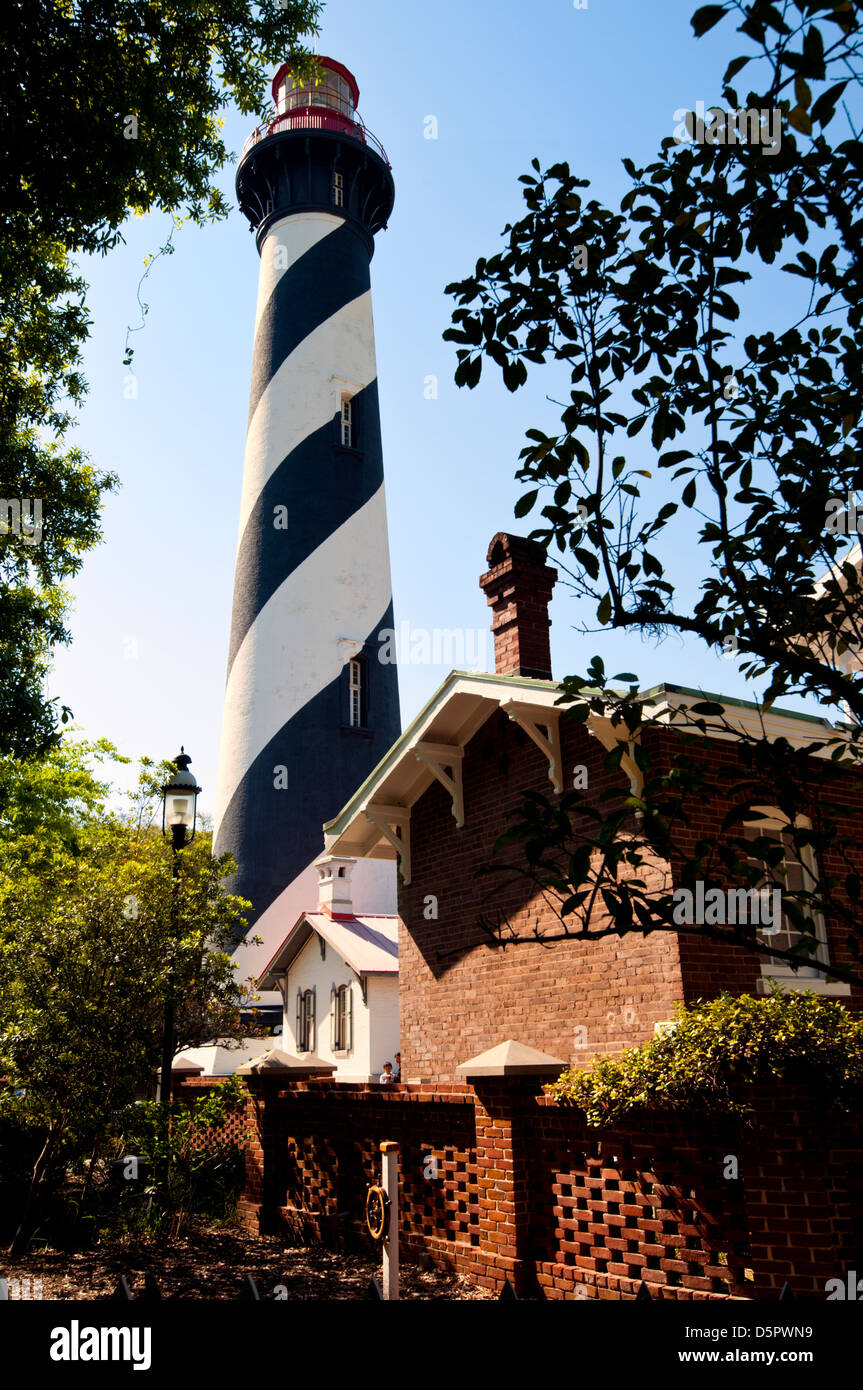 Le phare de Saint Augustine en Floride Banque D'Images