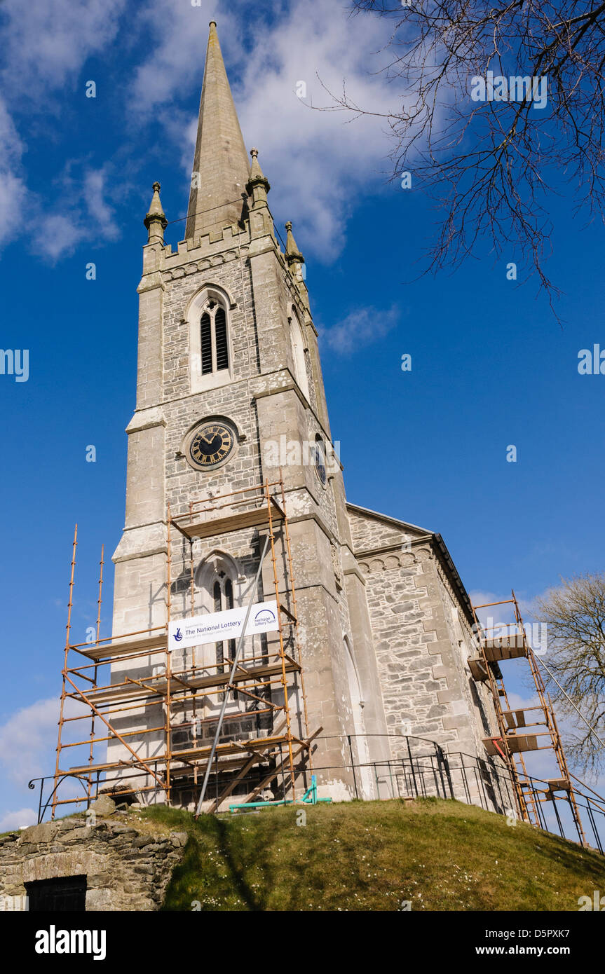 Kilmood en cours de restauration de l'Église travaux financés par la Loterie Nationale Banque D'Images