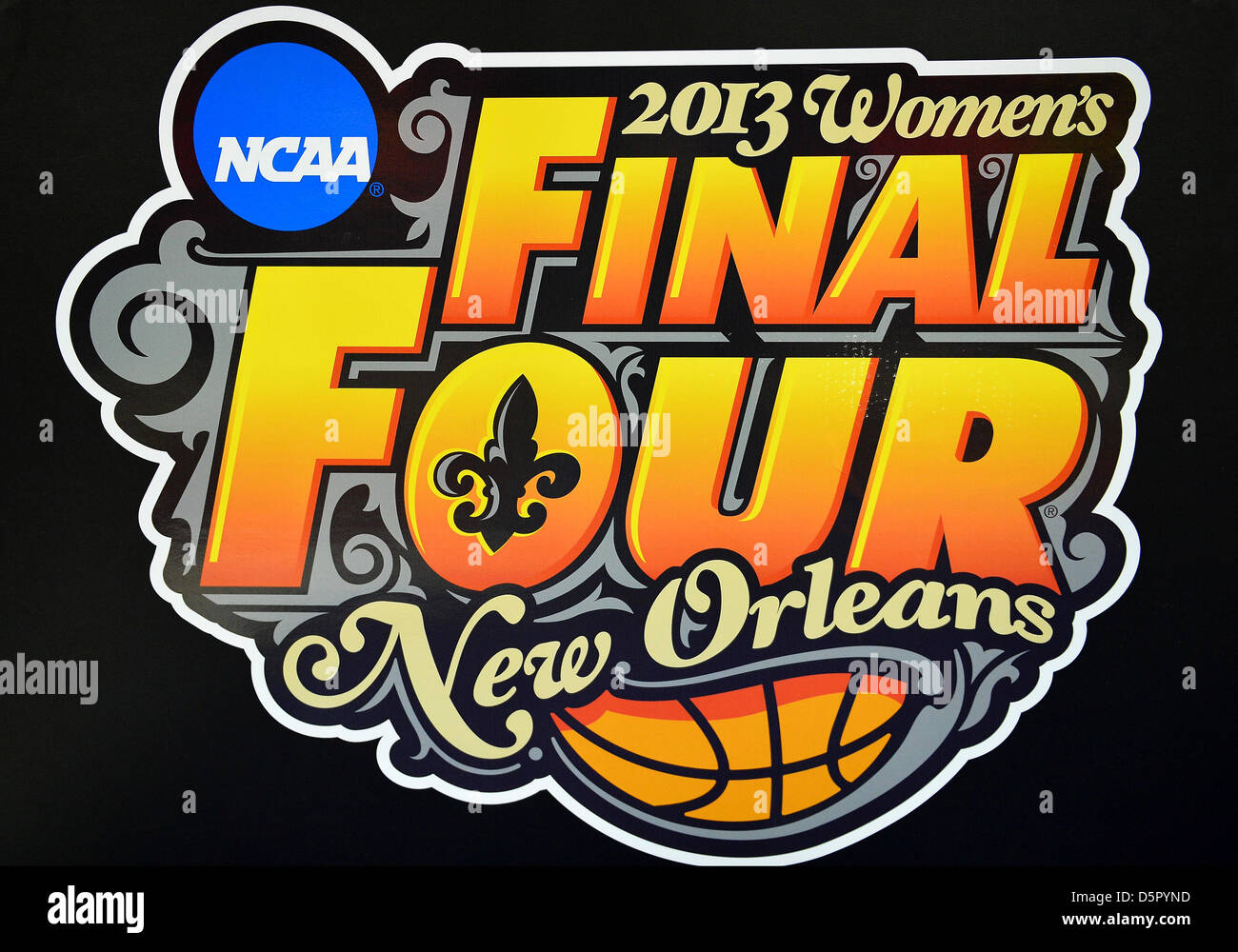 7 avril 2013 - New Orleans, LA, États-Unis - 07 avril 2013..Logo de quatre femmes finale championnat de basket-ball au New Orleans Arena à New Orleans, LA. Banque D'Images