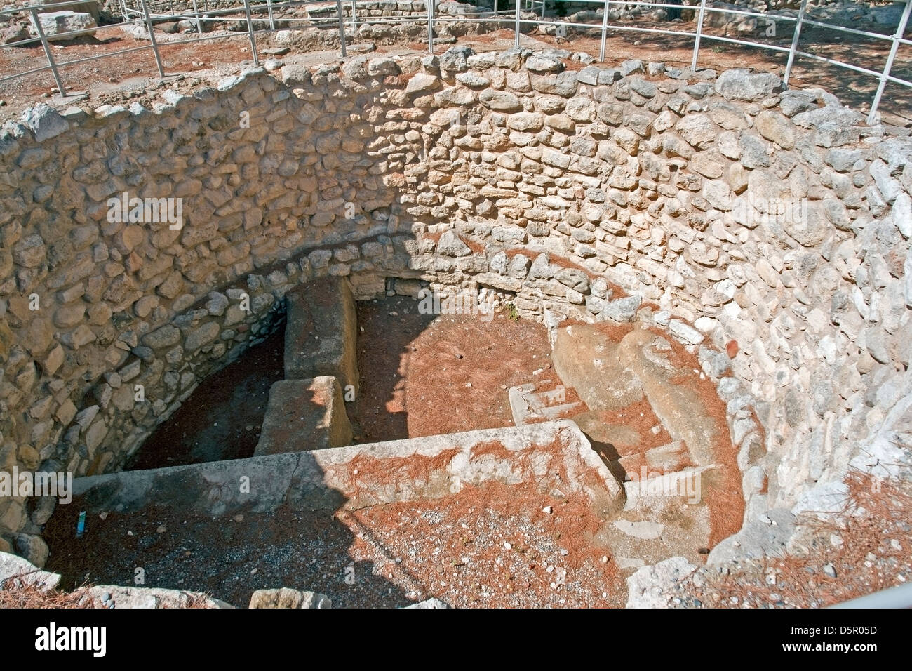 Reconstruit à l'excavation et ruines de l'âge du bronze palais minoen de Knossos, près d'Héraklion, sur l'île grecque de Crète Banque D'Images