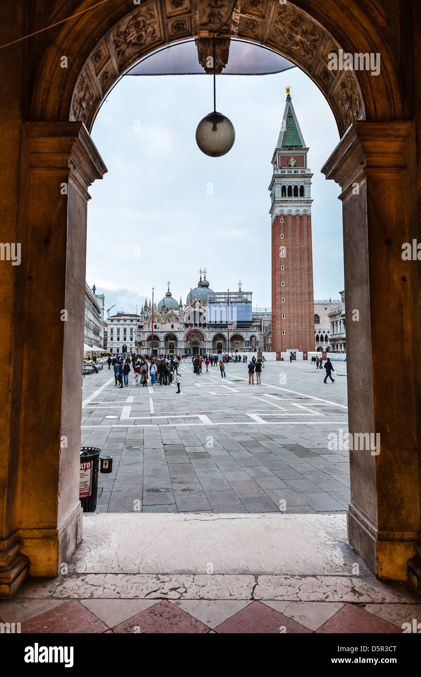 La Place St Marc et les édifices à Venise, Italie Banque D'Images