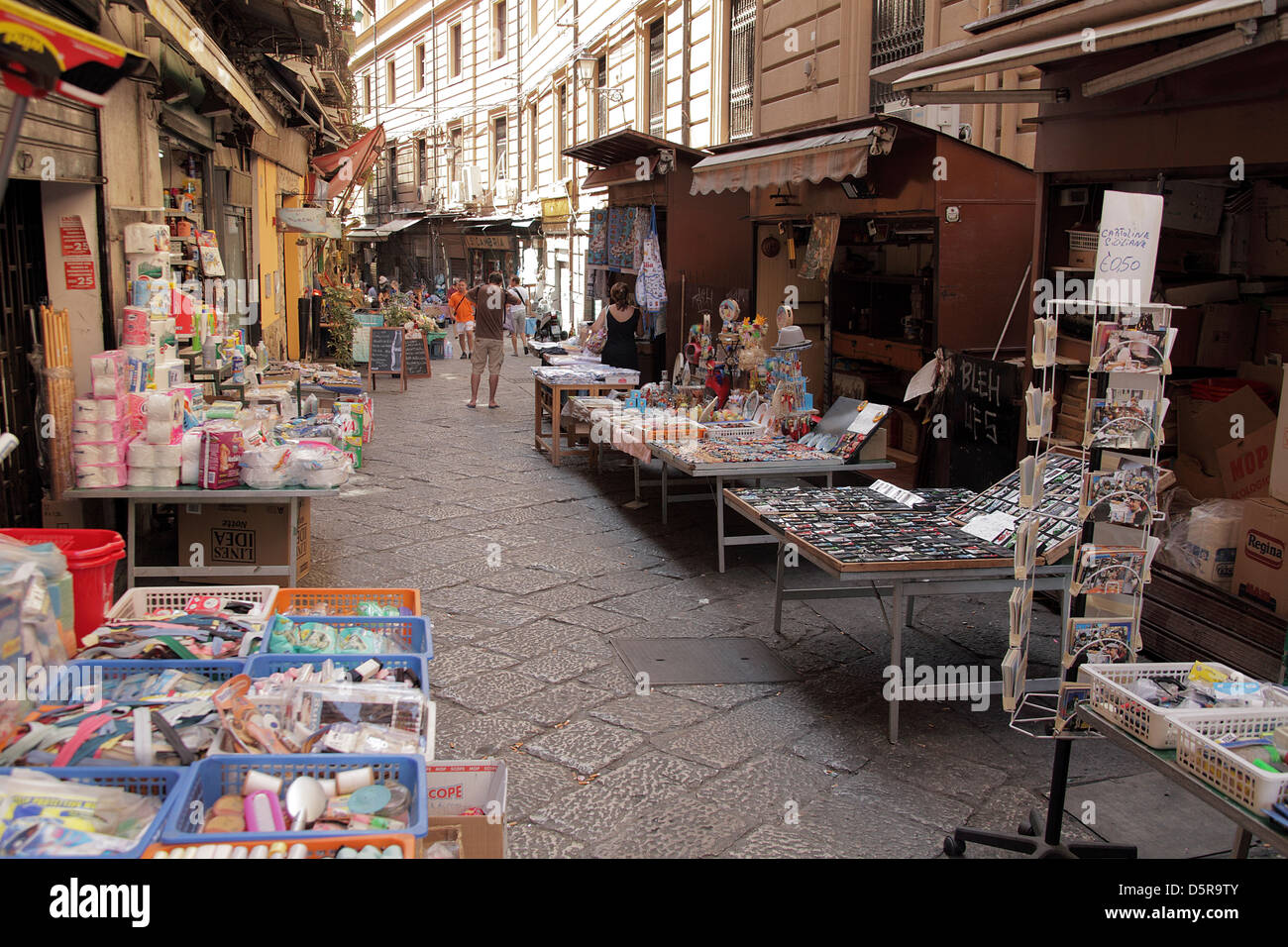 La Vucciria street market à Palerme Sicile Italie Banque D'Images