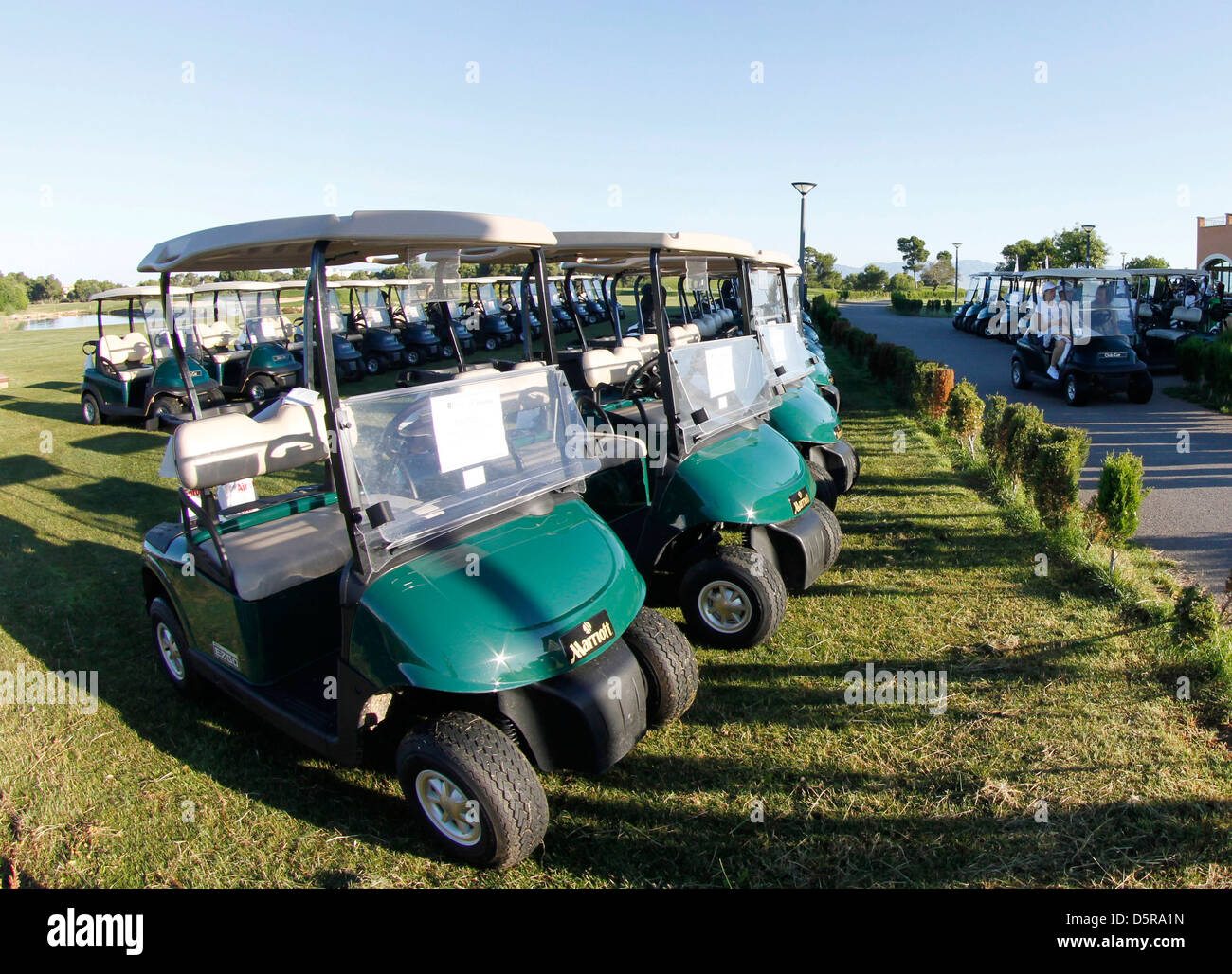 Vue sur un golf dans l'île espagnole de Majorque Banque D'Images