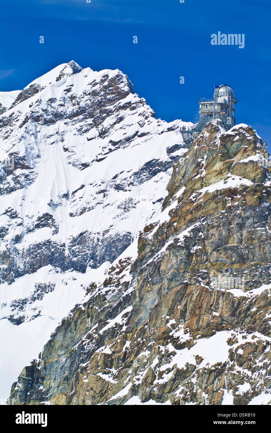 Station météo Jungfraujoch Oberland bernois Suisse Europe Banque D'Images