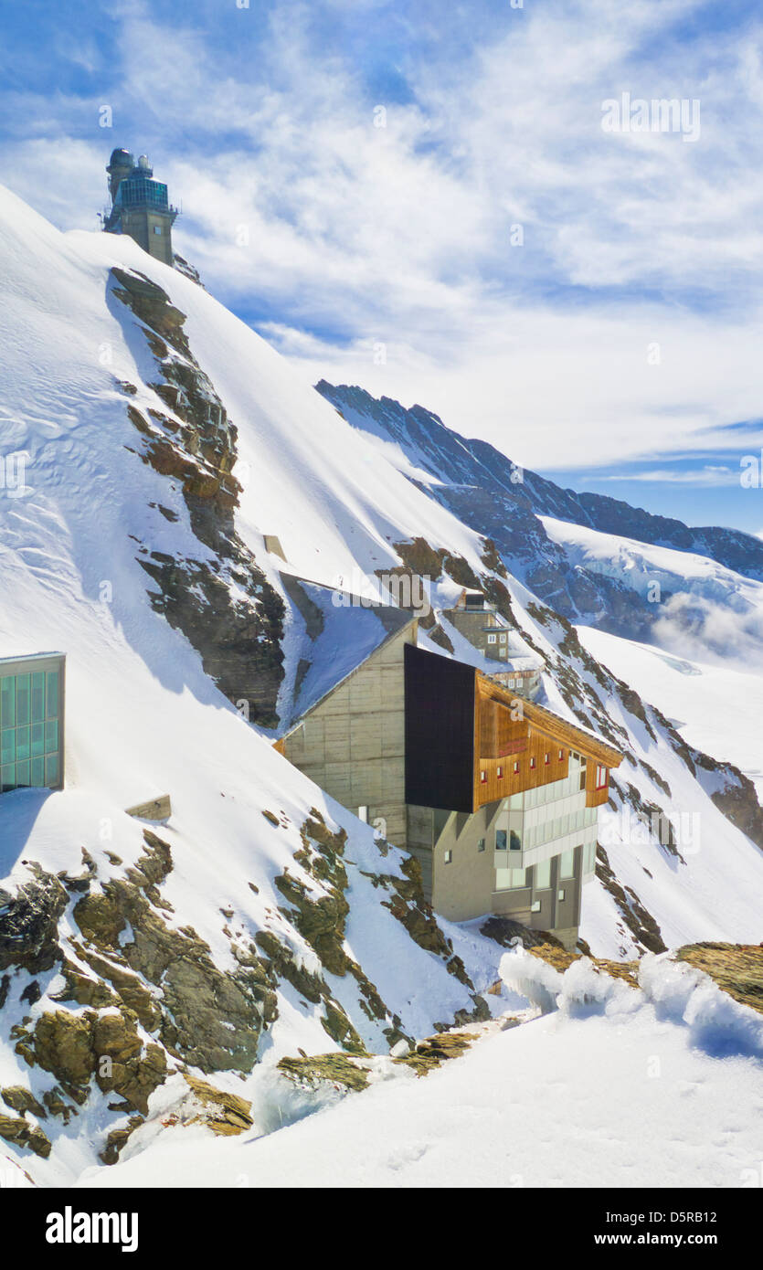 La station météo au Jungfraujoch Oberland bernois Suisse Europe Banque D'Images