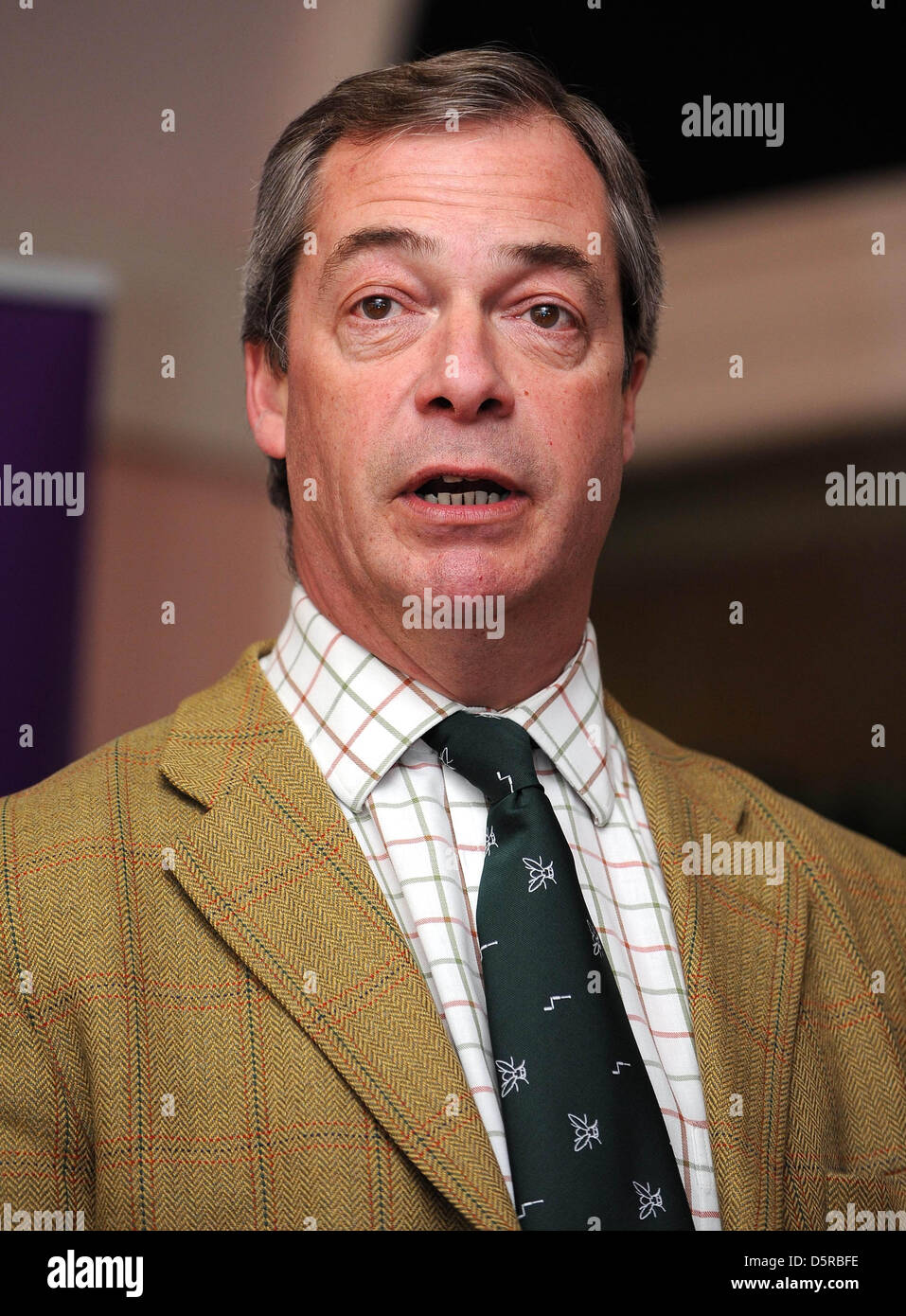 NIGEL FARAGE LE LEADER DE L'indépendance du Royaume-Uni 08 avril 2013, le SCARBOROUGH SPA, SOUTH BAY SCARBOROUGH ANGLETERRE Banque D'Images