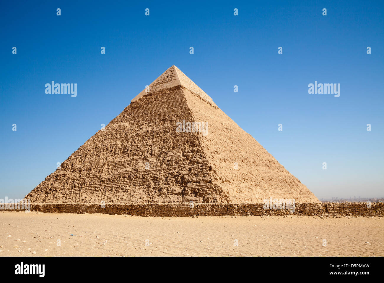 La pyramide de Gizeh en Egypte à Khafré Banque D'Images