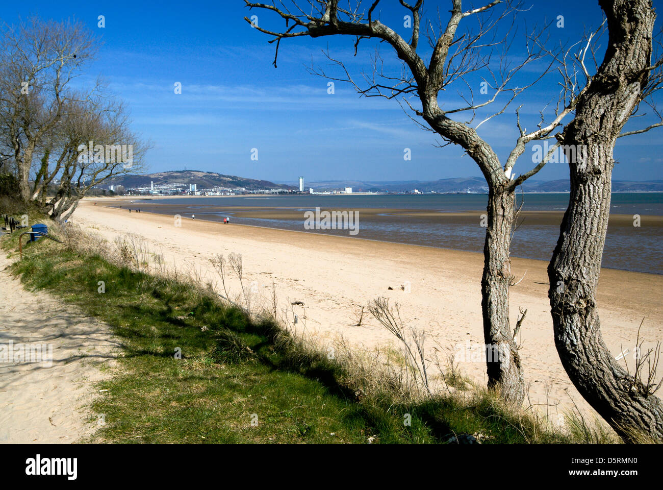 Plage la Baie de Swansea au Pays de Galles du sud Banque D'Images