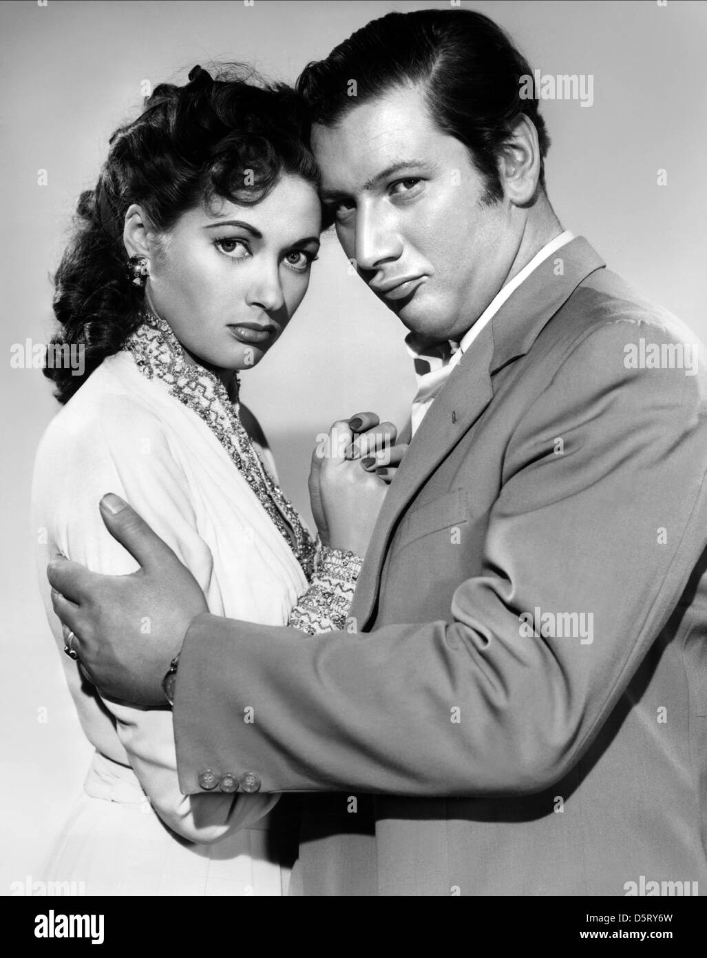 YVONNE DE CARLO, Peter Ustinov, l'hôtel Sahara, 1951 Banque D'Images