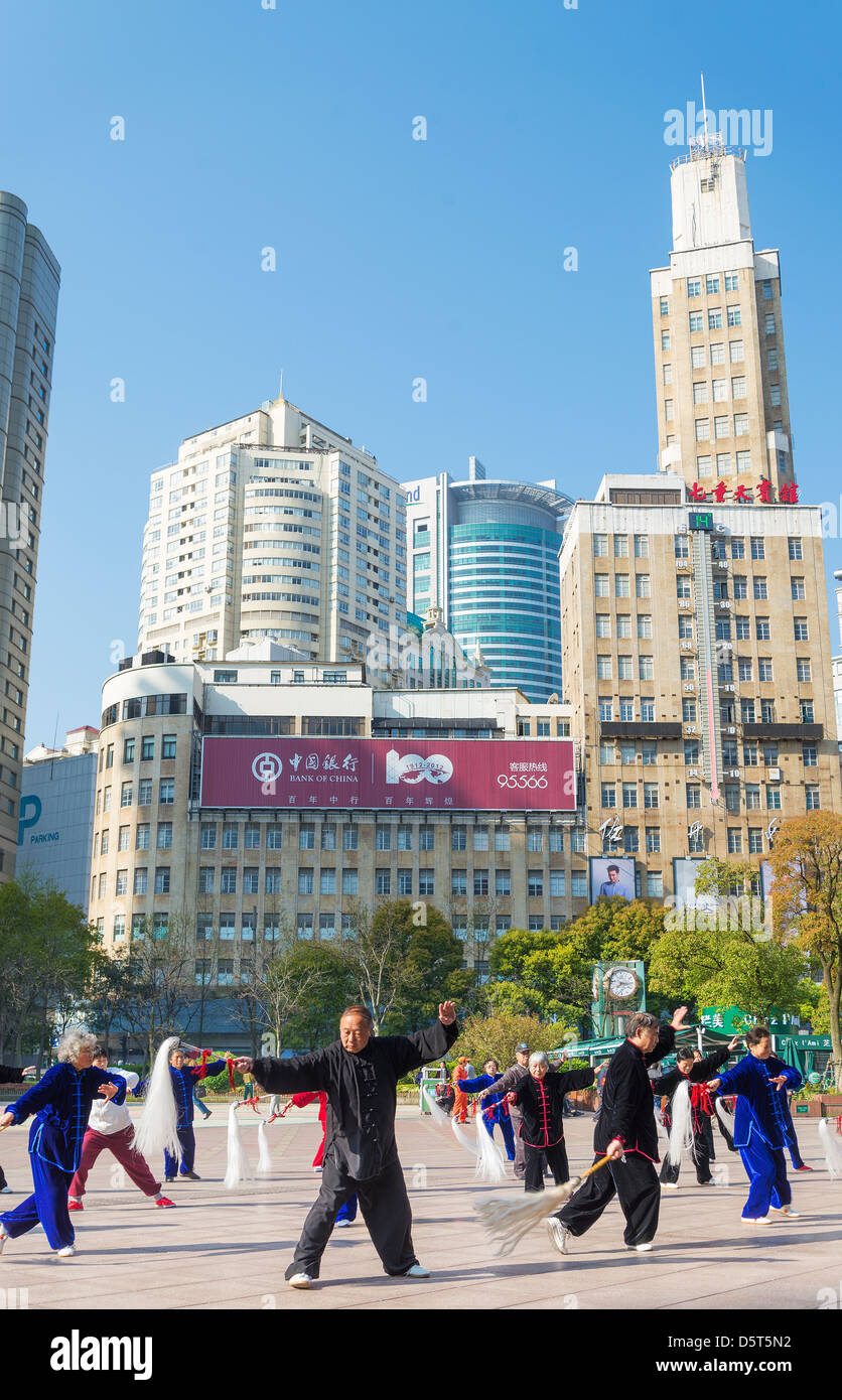 Dans le centre de Nanjing Road Shanghai China Banque D'Images