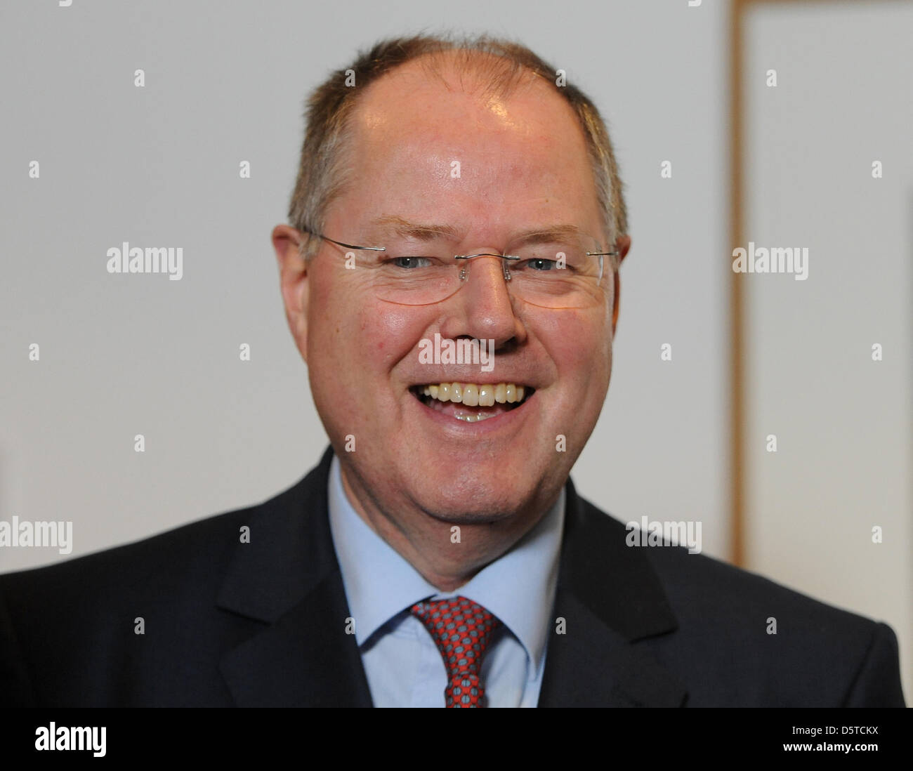 Espace candidat chancelier du SPD, Peer Steinbrueck, parle aux journalistes à Willy Brandt Chambre après sa rencontre avec le président du parti social-démocrate espagnol (PSOE), Rubalcaba, à Berlin, Allemagne, 21 novembre 2012. Photo : Britta Pedersen Banque D'Images