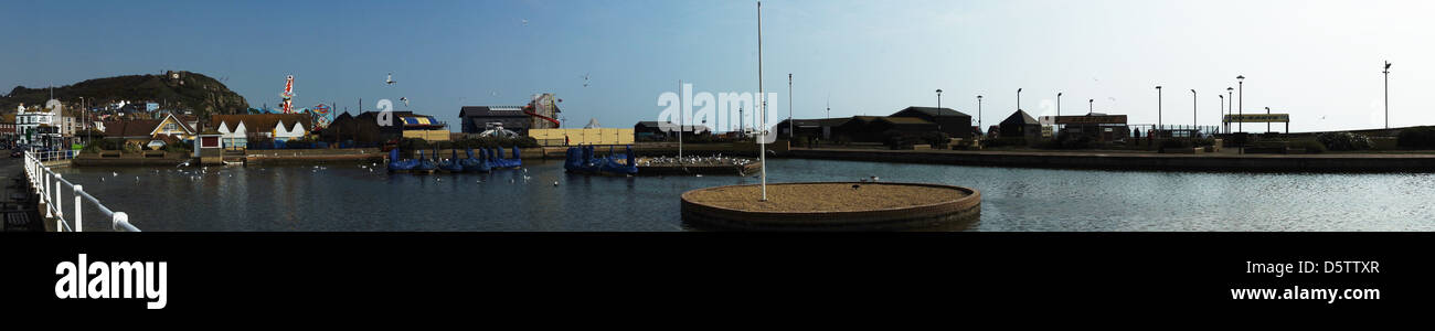 Haut Hastings vieille ville parc d'water sky Banque D'Images