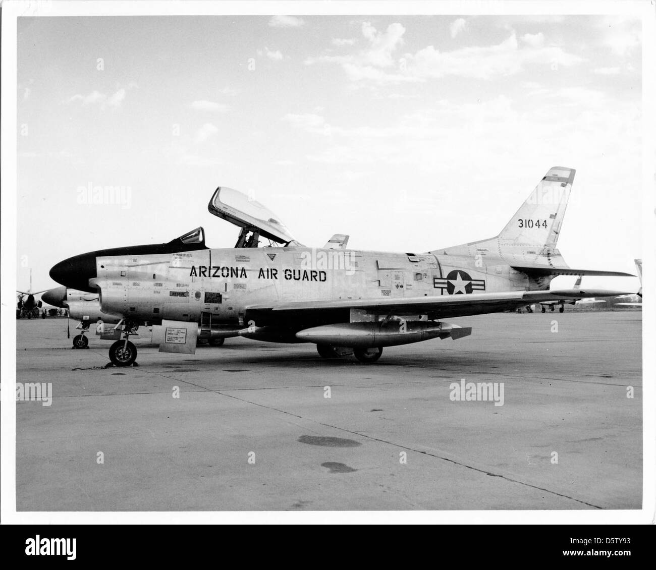 North American F-86L 'Sabre' Chiens de la 197th FIS, Ariz.-ANG (Pheonix). Banque D'Images