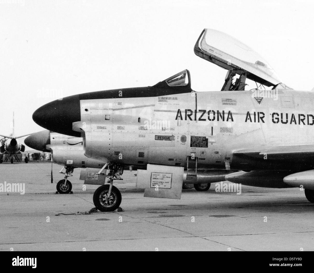 North American F-86L 'Sabre' Chiens de la 197th FIS, Ariz.-ANG (Pheonix). Banque D'Images